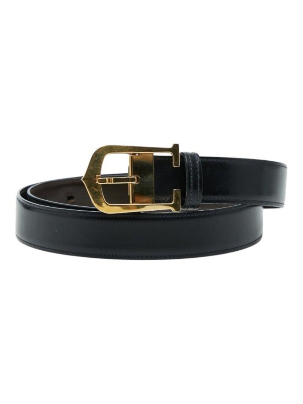 Cartier C Alonge Reversible Belt Black Brown Leather
